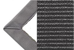 Sisal sort 009 tæppe med kantbånd i grey farve